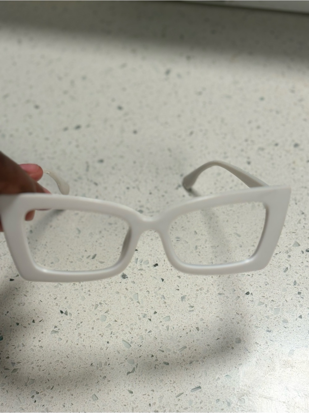 SHEIN White Bold Square Frame Glasses